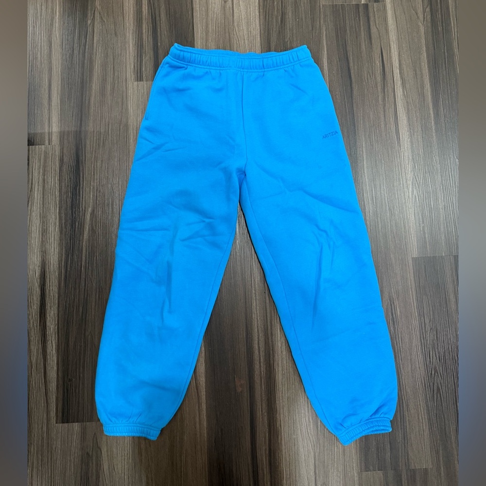 TNA Cozy Fleece Sweatpants Aritzia Size M, Blue
